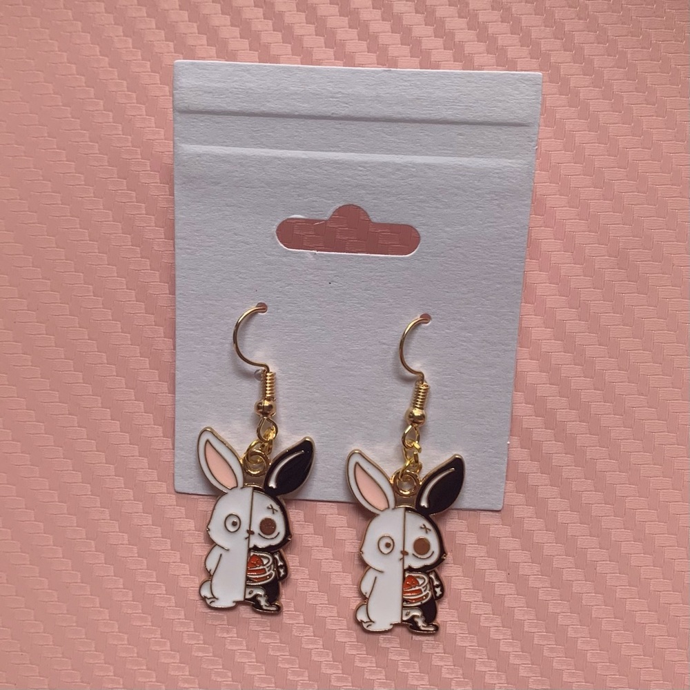 Skeleton Bunny Earrings